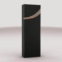 Moderne Stele in Indian Black mit Intarsie aus Multicolour