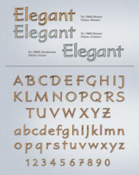 Bronzebuchstaben "Elegant", Strassacker 70004