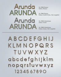 Bronzebuchstaben "Arunda", Strassacker 70002