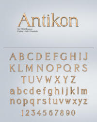 Bronzebuchstaben "Antikon", Strassacker 70940
