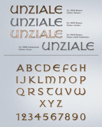 Bronzeschrift "Unziale", Strassacker 70310