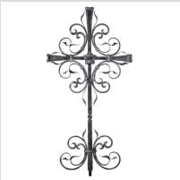 Klassisches Barockkreuz aus Schmiedeeisen 091130